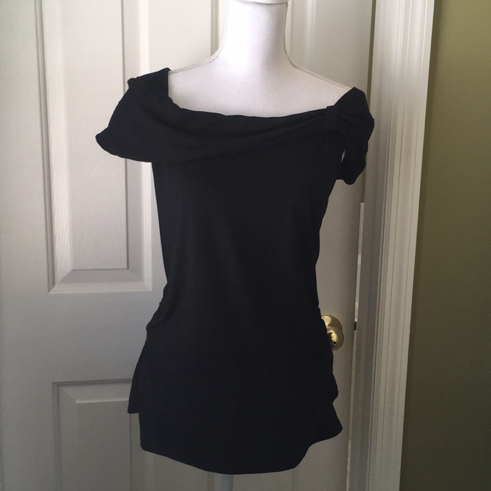 WHBM cute black off shoulder tank